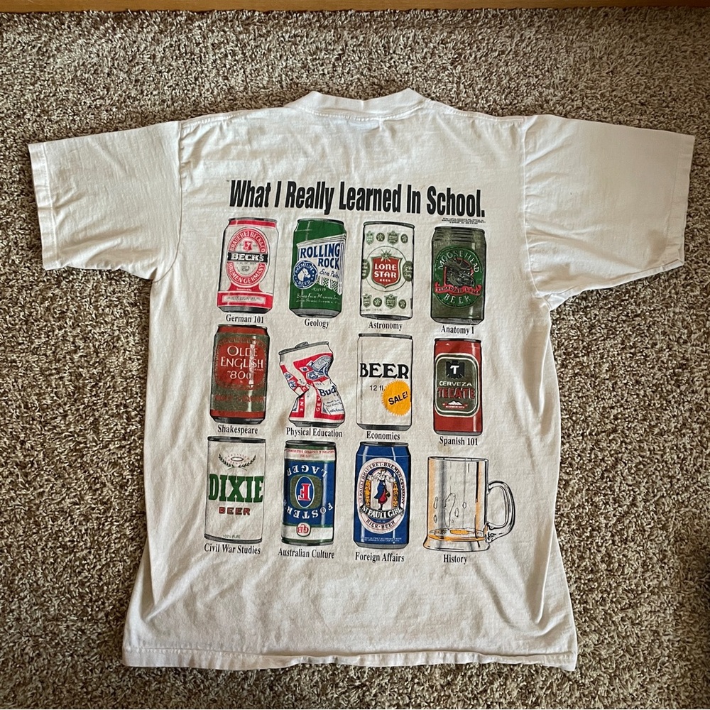 Vintage 90s New Orleans Beer Graphic T-Shirt